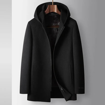 Harlow&Ellis - 100% Woolen Hooded Coat