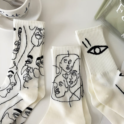 Harlow&Ellis - Abstract Line Art Socks